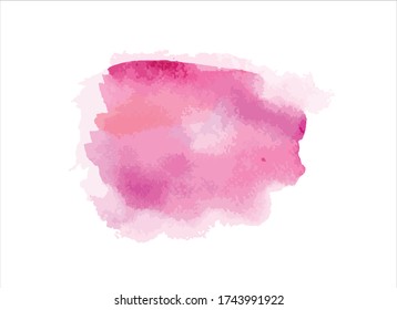 abstract pink watercolor paint stroke background.vector illustration texture design.