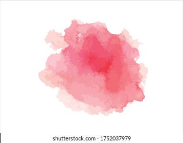 abstract pink watercolor paint stroke background vector illustration texture design
