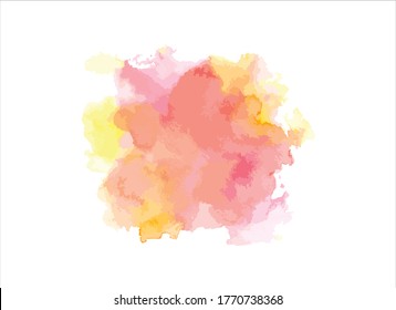 abstract pink watercolor paint stroke background vector illustration texture design