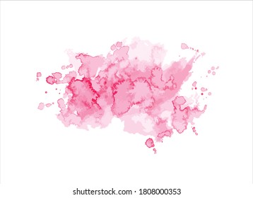 abstract pink watercolor paint stroke background vector illustration texture design