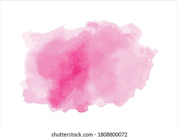 abstract pink watercolor paint stroke background vector illustration texture design