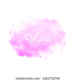 Abstract pink watercolor splash design