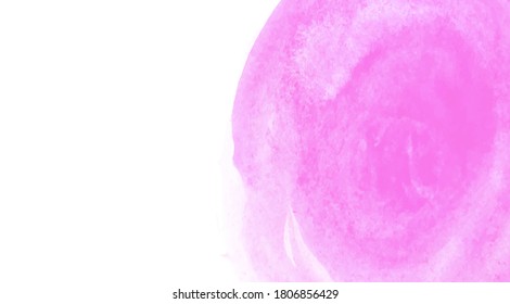 Abstract pink watercolor stain background.
