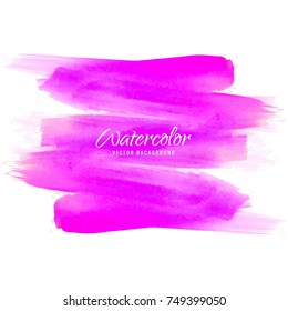 Abstract pink watercolor stokes vector background