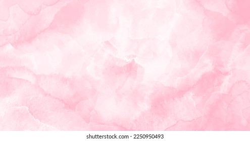 Resumen de fondo de arte vectorial de color de agua rosa para tarjetas, volante, afiche, banner y diseño de cubierta. Ilustración de flores dibujada a mano para el Día de San Valentín. Atracciones de pincel de color de agua. Rose. Fondo de flores.