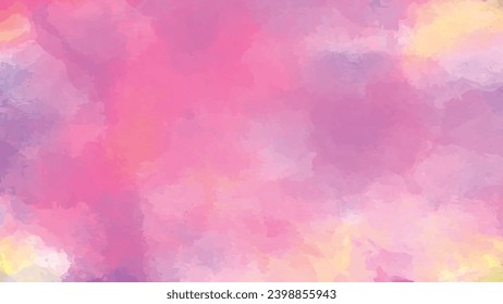 Abstract pink watercolor vector art background. Fantasy smooth light pink and blue shades watercolor paper textured illustration for grunge design, vintage card, templates.