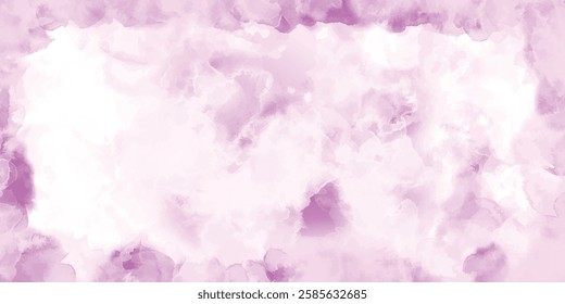 Abstract pink watercolor vector art background for cards, flyer, poster, banner and cover design. Hand drawn flower illustration for Valentines Day