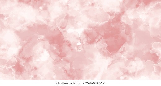 Abstract pink watercolor vector art background for cards, flyer, poster, banner and cover design. Hand drawn flower illustration for Valentines Day.