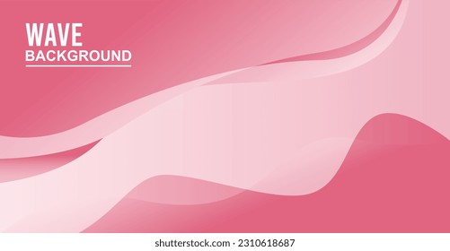 Abstract Pink Wave Background with empty space