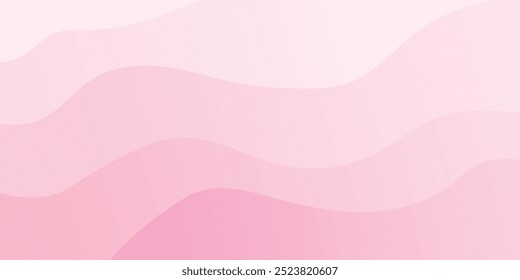 Fundo de onda rosa abstrato, design de ondas mínimas. Ilustração vetorial