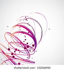 Abstract Pink Wave background. Vector