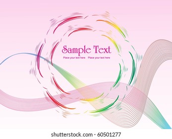abstract pink wave background, vector illustration