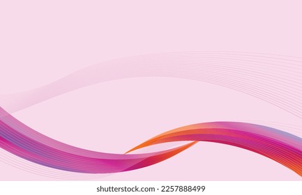 abstract pink wave banner background vector illustration