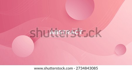 Abstract pink wave banner background with circle shapes pattern element concept design. Simple and elegant style. Eps10 vector