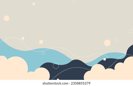 Abstract pink wave, cloud and circle background. Best smart design for your business.