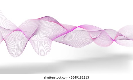 An abstract pink wave flowing smooth curve background design pattern, This content was created using vector drawing tools and software, not generated by AI