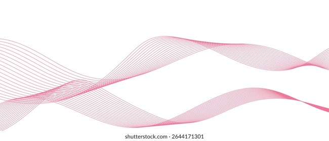 Abstract Pink Wave Lines for Presentation