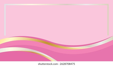 Abstract pink wave luxury background