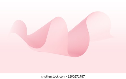 Abstract pink wave on a pink background. Vector illustration EPS 10.