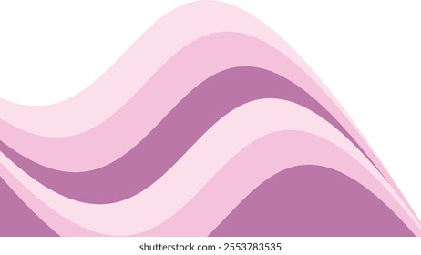 Abstract pink wave smooth element design for backdrop or presentation