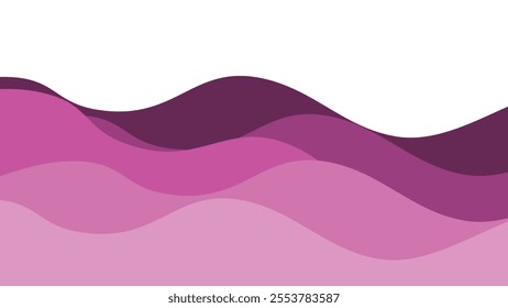 Abstract pink wave smooth element design for backdrop or presentation