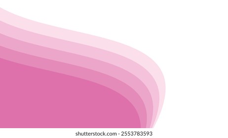 Abstract pink wave smooth element design for backdrop or presentation