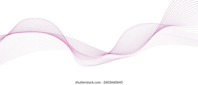 Abstract pink wave vector banner template