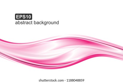 Abstract pink waves background. Dynamic background.