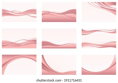 Resumen de fondo de ondas rosadas.Ilustración vectorial.