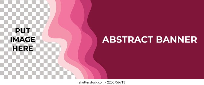 Abstract Pink Waves Banner Template Design