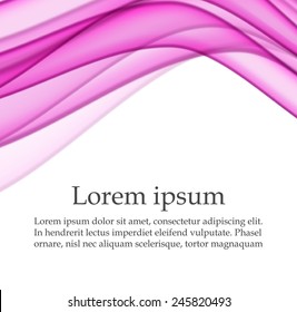 Abstract pink waves isolated on white