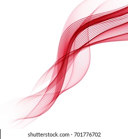 Abstract pink waves isolated on white