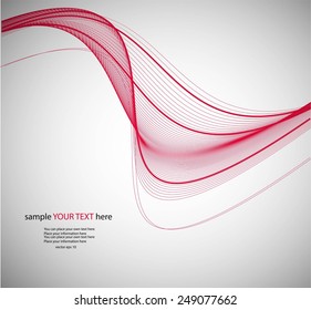 Abstract pink waves on gray background