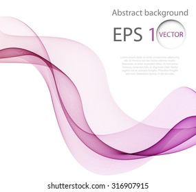 Abstract pink waves on white
