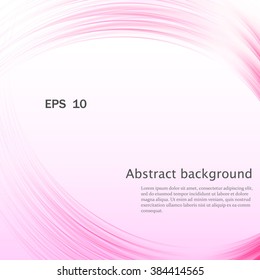 Abstract pink waves on white background. 