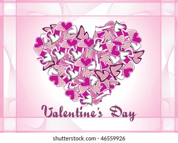 abstract pink wavy background with macro pattern romantic heart