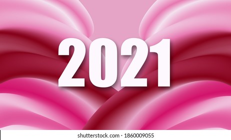 
Resumen de fondo ondulado rosa para la presentación, para el nuevo año 2021