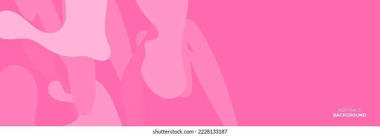 Resumen de fondo ondulado rosa. Dibujaron a mano varias formas y objetos de garabatos. Ilustraciones vectoriales modernas y modernas. Colores pasteles