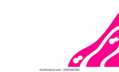 abstract pink wavy vector illustration on white background for background, backdrop, copyspace