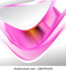 Abstract Pink and White Background Design Template Illustration