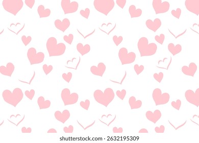 Abstraktes rosa-weißes Hintergrund-Vektormuster mit Liebesmuster. Design geeignet für Tapete, Dekoration, Hintergrund, Papiergewebe, etc.