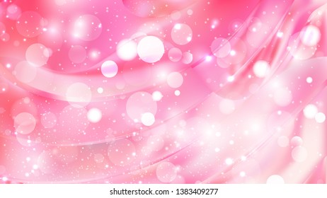Abstract Pink and White Blurry Lights Background Vector