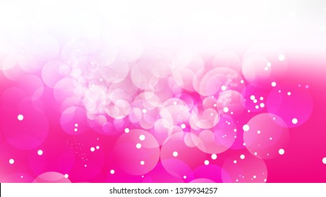 Abstract Pink and White Bokeh Defocused Lights Background Vector Illustration