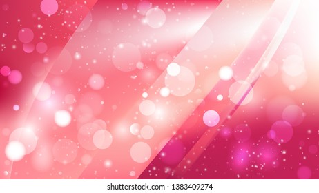Abstract Pink and White Bokeh Lights Background