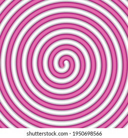 Abstract pink and white candy spiral background. Pattern design for banner, cover, flyer, postcard, poster, other. Round  lollipop vector illustration. 