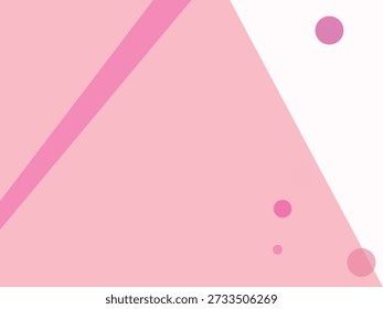Abstract pink and white geometric design with playful dots and diagonal lines, evoking a whimsical, magical atmosphere with a soft pastel color palette