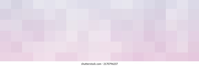 Resumen de cuadrados de gradiente rosa y blanco, fondo de pancarta de mosaico. Ilustración vectorial.