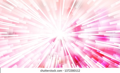 Abstract Pink and White Radial Lights Background Illustration