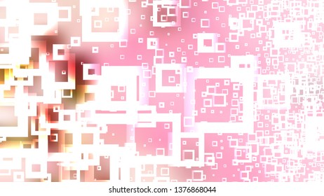 Abstract Pink and White Square Background
