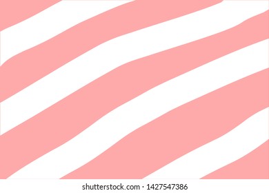 Abstract pink and white stripes, wave, background. Sweet candy colors. 